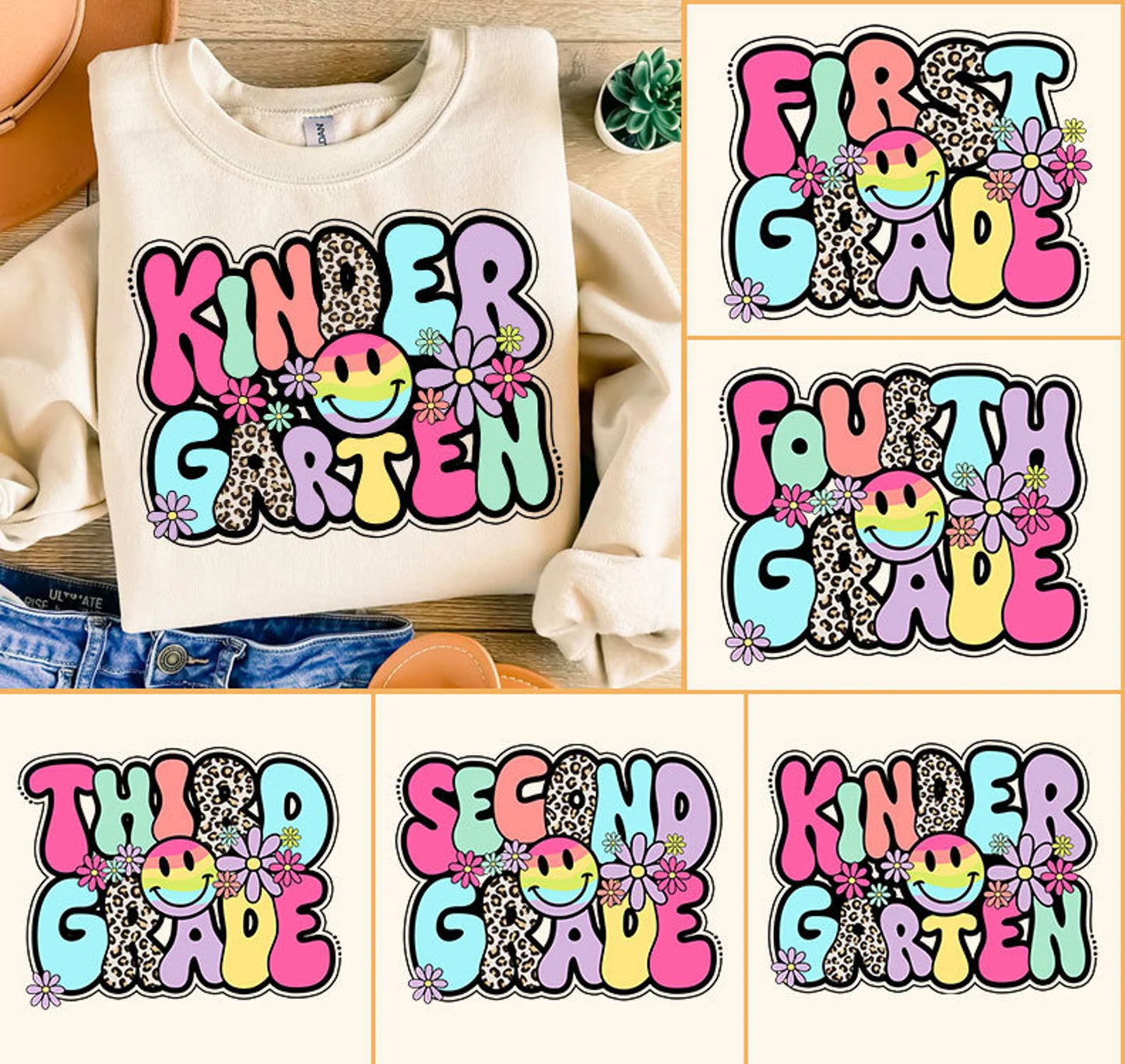School Grade Fun bow & Matching Tee  ~ Choose your Grades~   Exclusively at iBOWZ ~Perfect for Back to School & First day of School pics~  Limited Time Only
