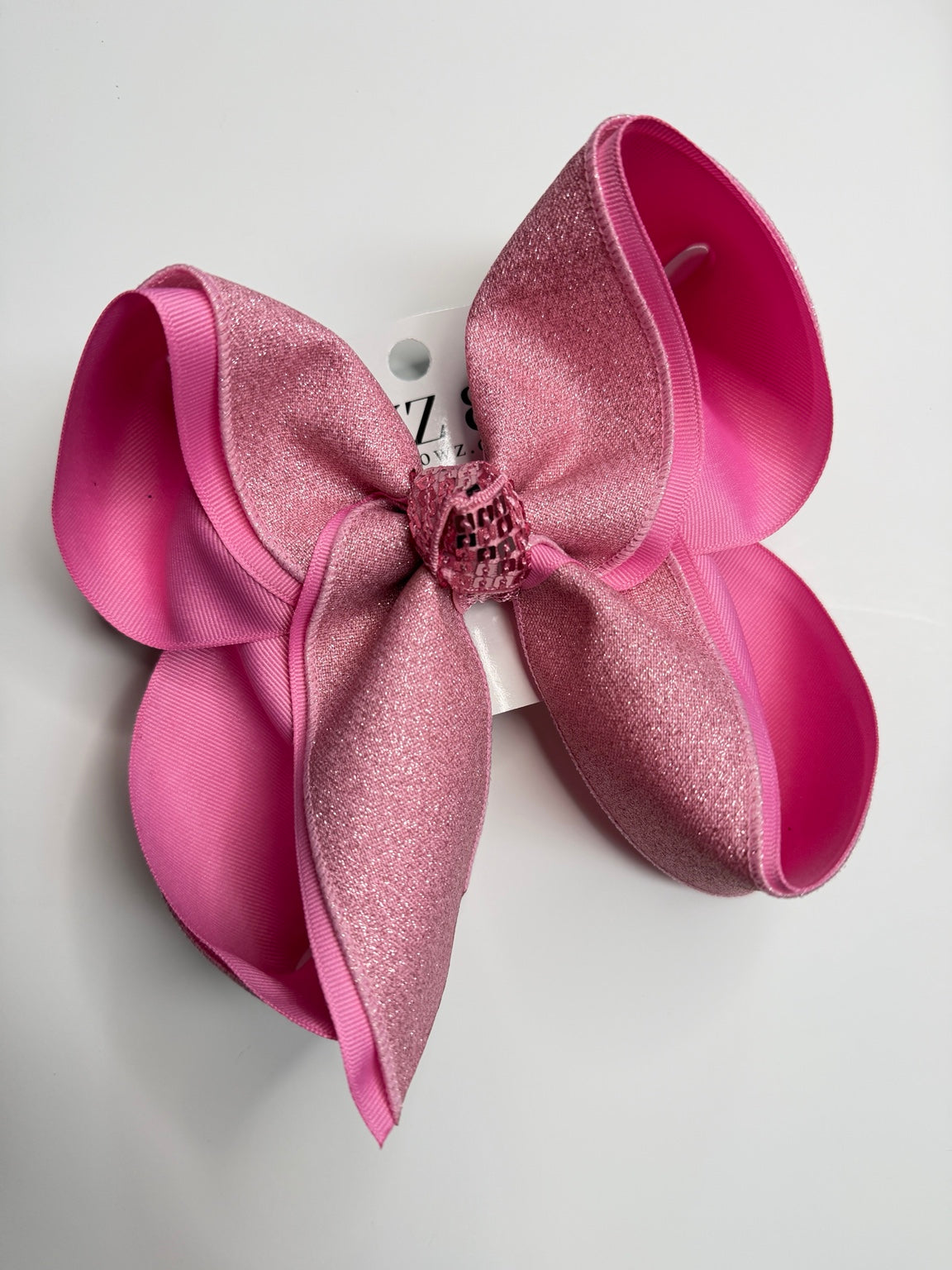 Pink sparkle iBOWZ hair bow