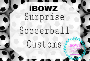 Surprise Soccer ball Custom  hair bow ~ ibowz fun & funky hairbows