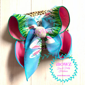 Sparkle Thursday Preorder ~ Super Cute Bunny Ears in Blue & Pink ~ iBOWZ Fun & Funky Hairbows