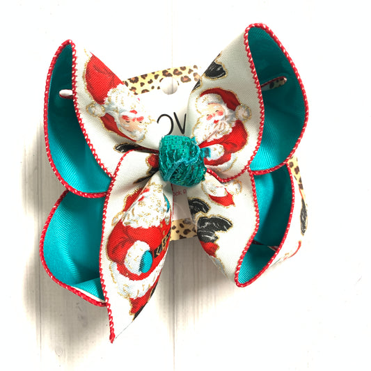 Vintage Santa Clause Fun Bow ~ Hairbow by iBOWZ