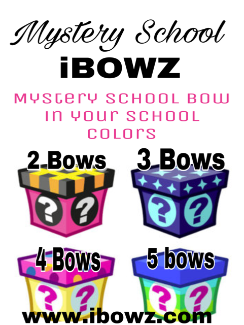 LARGE BOWS 6"  |  School Spirit Fun bows |  Surprise school bows in your school colors