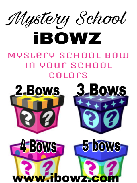 Surprise Medium 4" BOWS |  School Spirit Fun bows |  ibowz hairbows