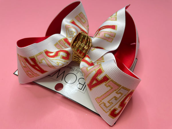 {BOW ONLY} Valentines Day Faux Patch Name Bow ~ Exclusive iBOWZ design