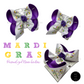 Mardi Gras Personalized Name Combo ~ Shirt and Bow ~ Exclusive iBOWZ design