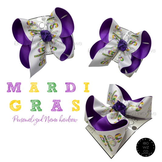 {Shirt Only} Mardi Gras Personalized Name ~ Shirt Only ~ Exclusive iBOWZ design