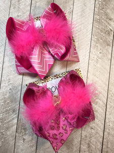 Valentine's Day  Fun bows ~ Pink Glitter Leopard ~ Pink Chevron