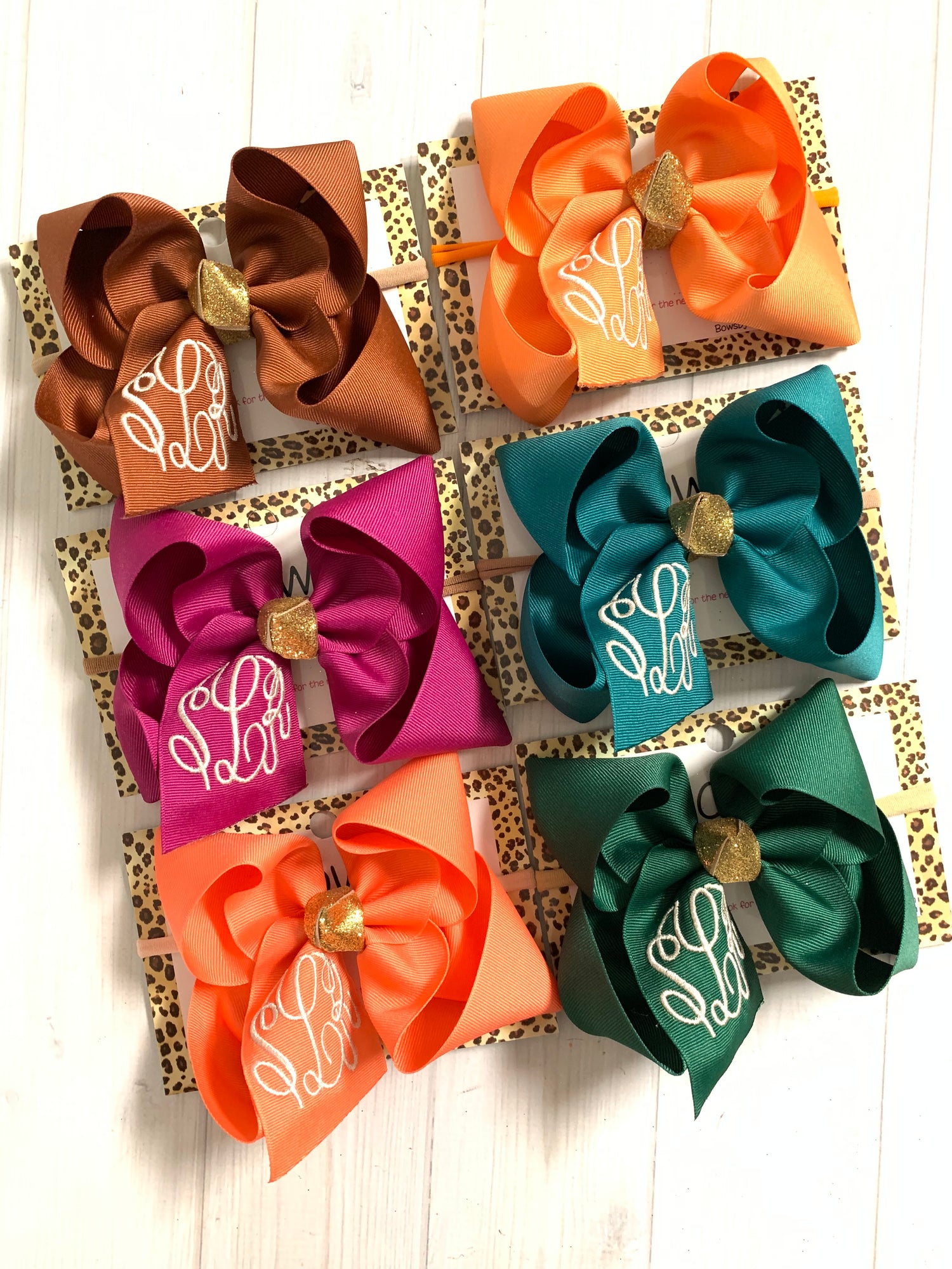 monogram bows