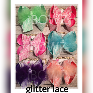 Sparkle Glitter Lace Fun bows | Sparkle glitter | HairBow by iBOWZ