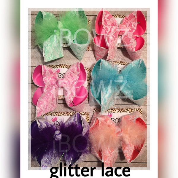 Sparkle Glitter Lace Fun bows | Sparkle glitter | HairBow by iBOWZ