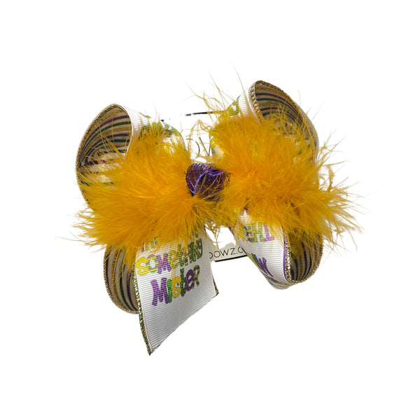 Throw Me Something Mister Mardi Gras Hairbow ~ Exclusive iBOWZ design {Bow Only} Mardi Gras day Collection