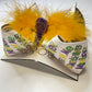Mardi Gras Throw Me Something Fun Matching Hairbow and T-shirt ~  Mardi Gras New Orleans Louisiana  Holiday ~ Exclusive iBOWZ design