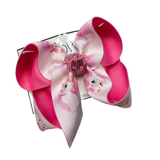 Marie the Cat ~ Aristocats Inspired Hairbow Design  {Bow Only}  Valentines day Collection