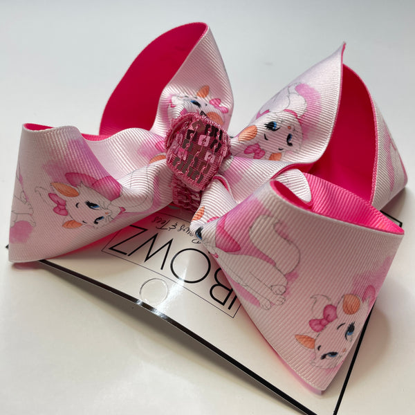 Marie the Cat ~ Aristocats Inspired Hairbow Design  {Bow Only}  Valentines day Collection