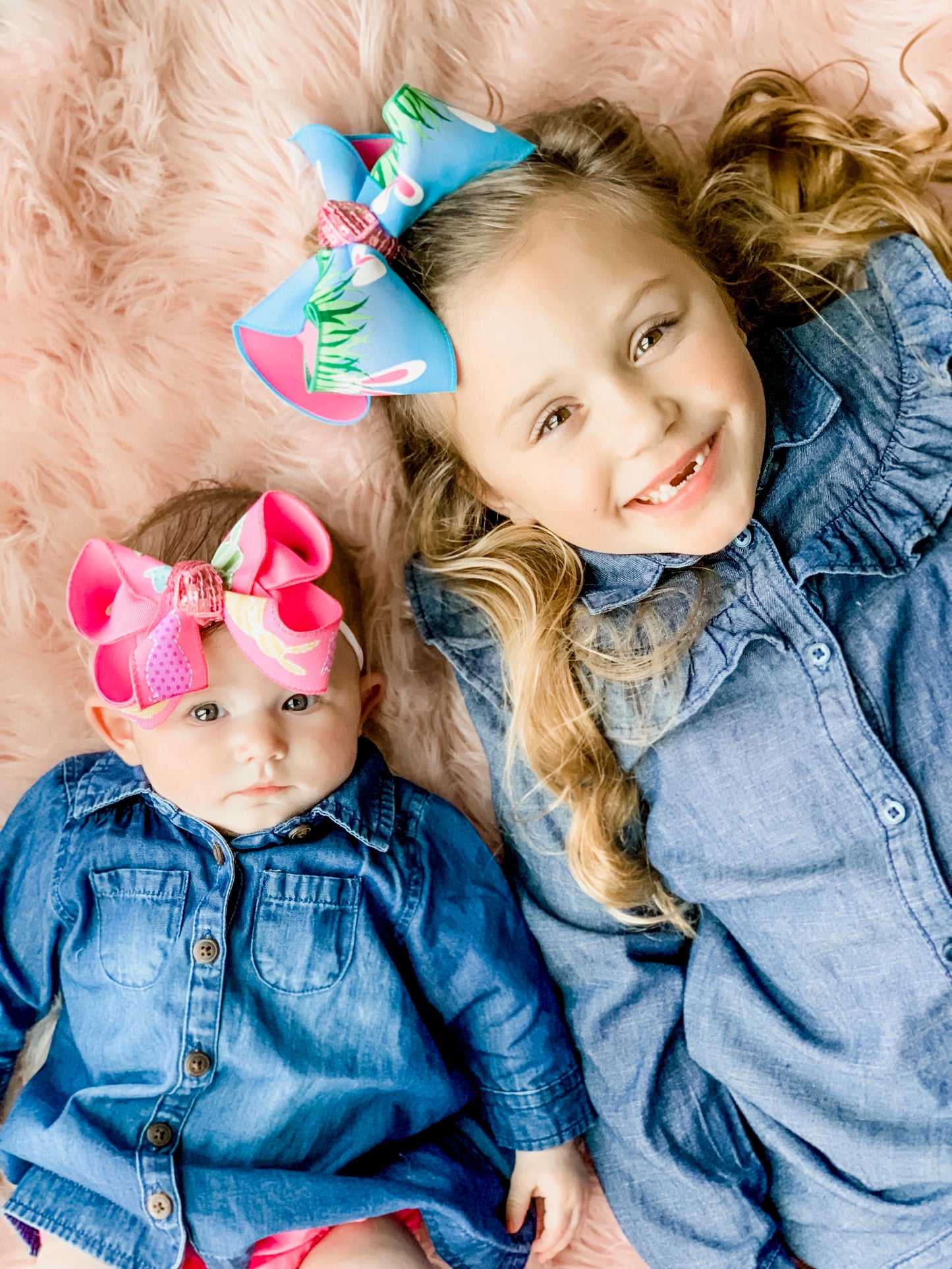 Sparkle Thursday Preorder ~ Super Cute Bunny Ears in Blue & Pink ~ iBOWZ Fun & Funky Hairbows