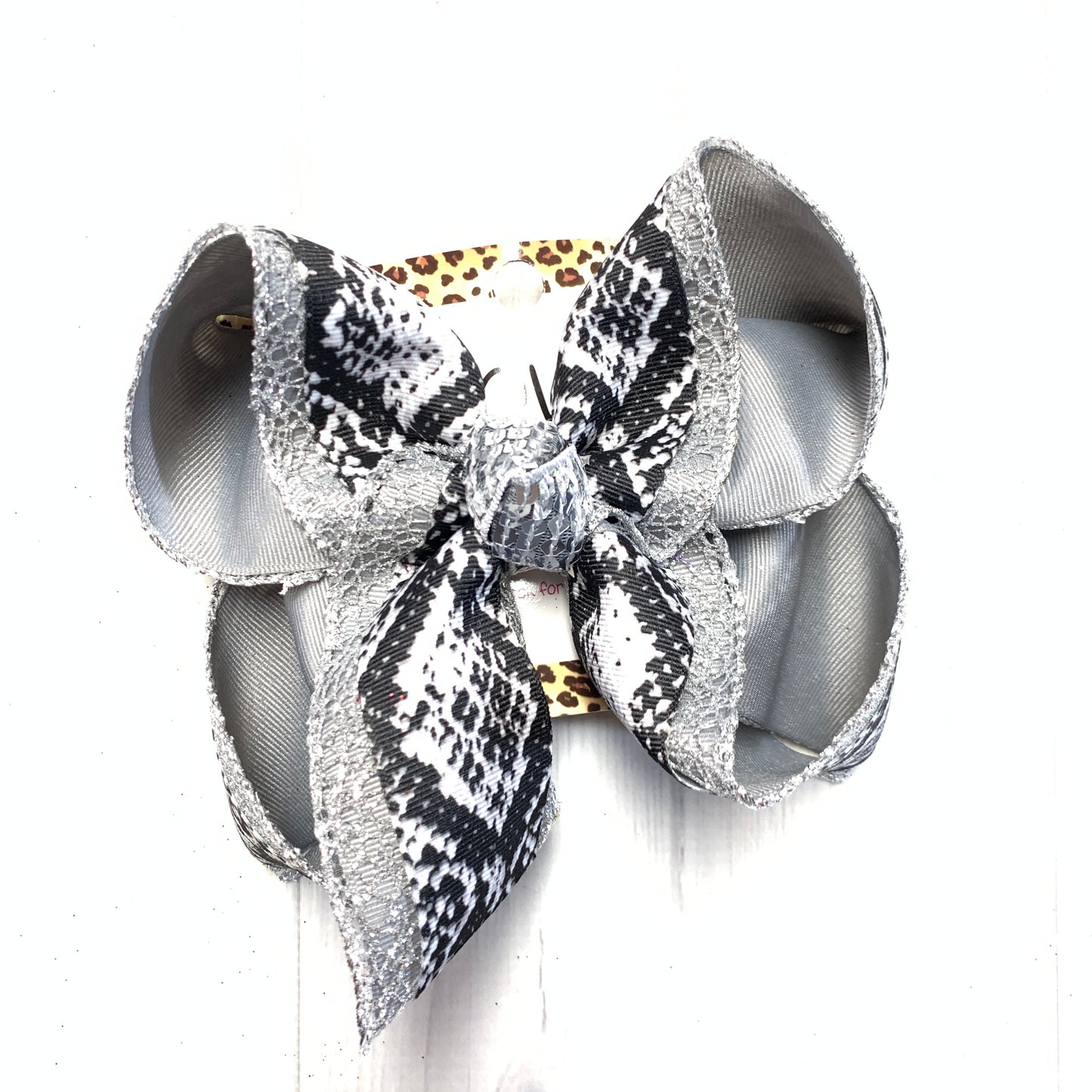 SnakeSkin Triple Layer Fun Hairbow ~ iBOWZ Fun & Funky Hairbows