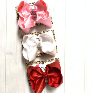 Valentines Day Metallic Silk Fun iBOWZ | Choose your bow color | Perfect for Valentines Day  outfits