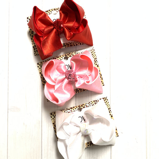 Valentines Day Must have Metallic Silk BUNDLE iBOWZ | Every Girl needs a little sparkle in there Life