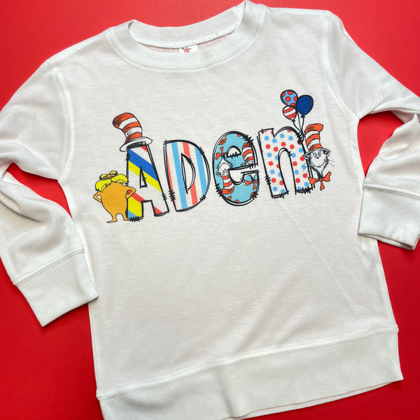 Dr Seuss Personalized Boy Shirt {Shirt only } Personalized  Name Tee -  Exclusive iBOWZ design