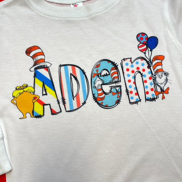Dr Seuss Personalized Boy Shirt {Shirt only } Personalized  Name Tee -  Exclusive iBOWZ design