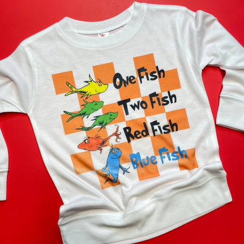 One Fish Two Fish ~Dr Seuss Boy  Or Girl Shirt {Shirt only }   Exclusive iBOWZ design