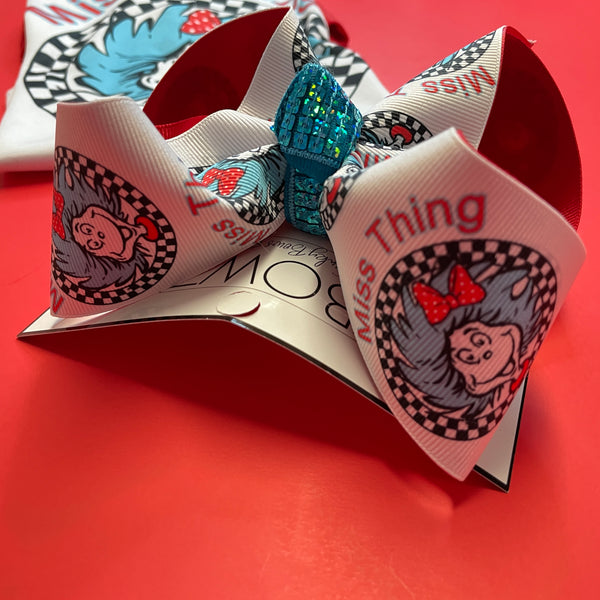 {Bow Only}  Miss Thing Dr Seuss Hairbow ~ Dr. Seuss's Birthday is March 1st - Perfect for National Read week