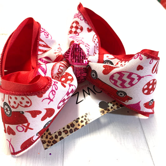 Valentines Day Fun Bow ~ XOXO Love  ~Hairbow by iBOWZ