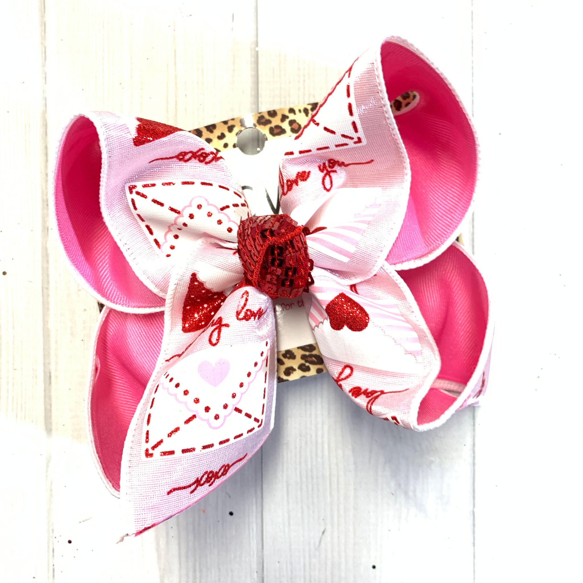 Valentines Day Fun Bow ~ Sending Love Fun bow  ~Hairbow by iBOWZ