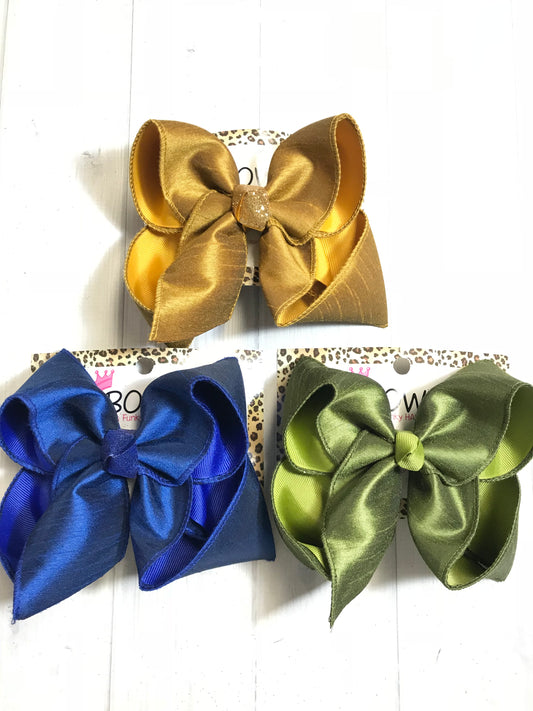 Silk Duponi Bundle  ~ New Royal Blue / New Moss Green / Mustard Gold Silk Duponi Bundle