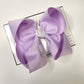 Spring Monogram Initial Hair bow ~ Choose your bow color  ~ Pastel Solid grosgrain hair bows