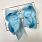 Spring Monogram Initial Hair bow ~ Choose your bow color  ~ Pastel Solid grosgrain hair bows