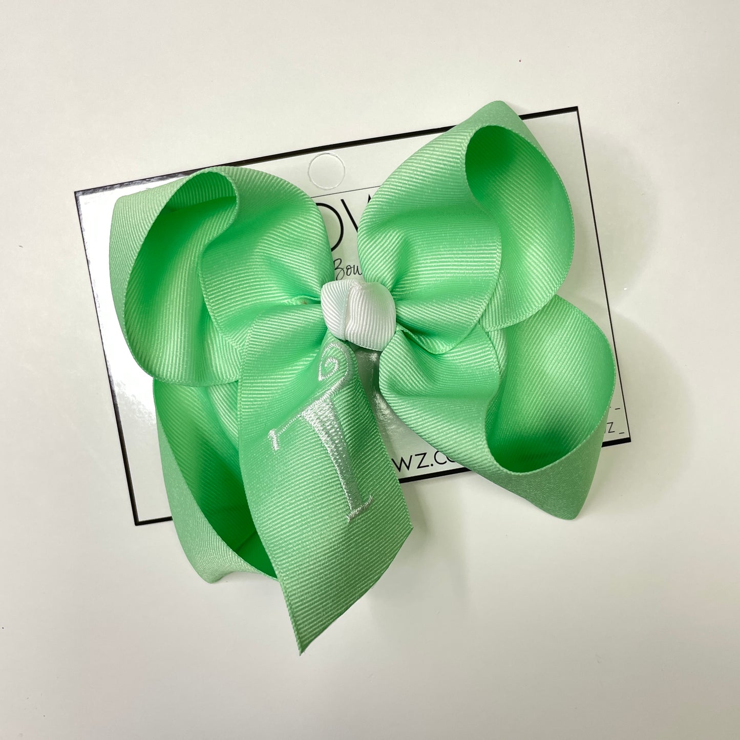 Spring Monogram Initial Hair bow ~ Choose your bow color  ~ Pastel Solid grosgrain hair bows