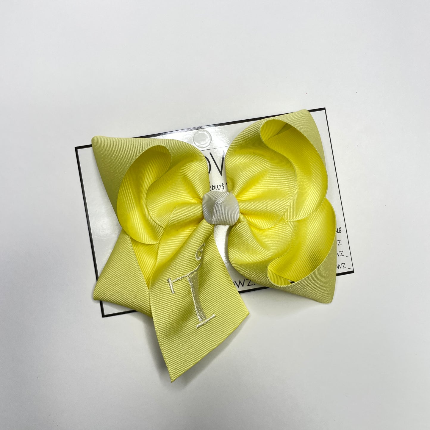 Spring Monogram Initial Hair bow ~ Choose your bow color  ~ Pastel Solid grosgrain hair bows