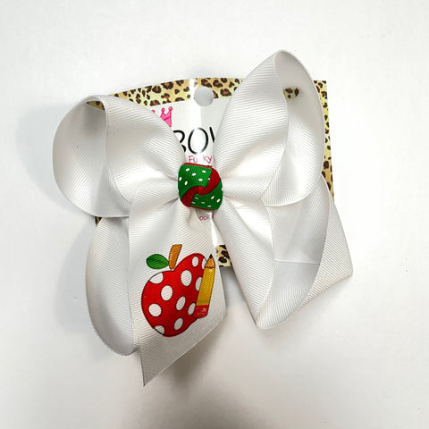 School Fun hairbow ~ Apple , Bus or School House Design ~ One of a Kind Fun iBOWZ ~  Limited Time Only