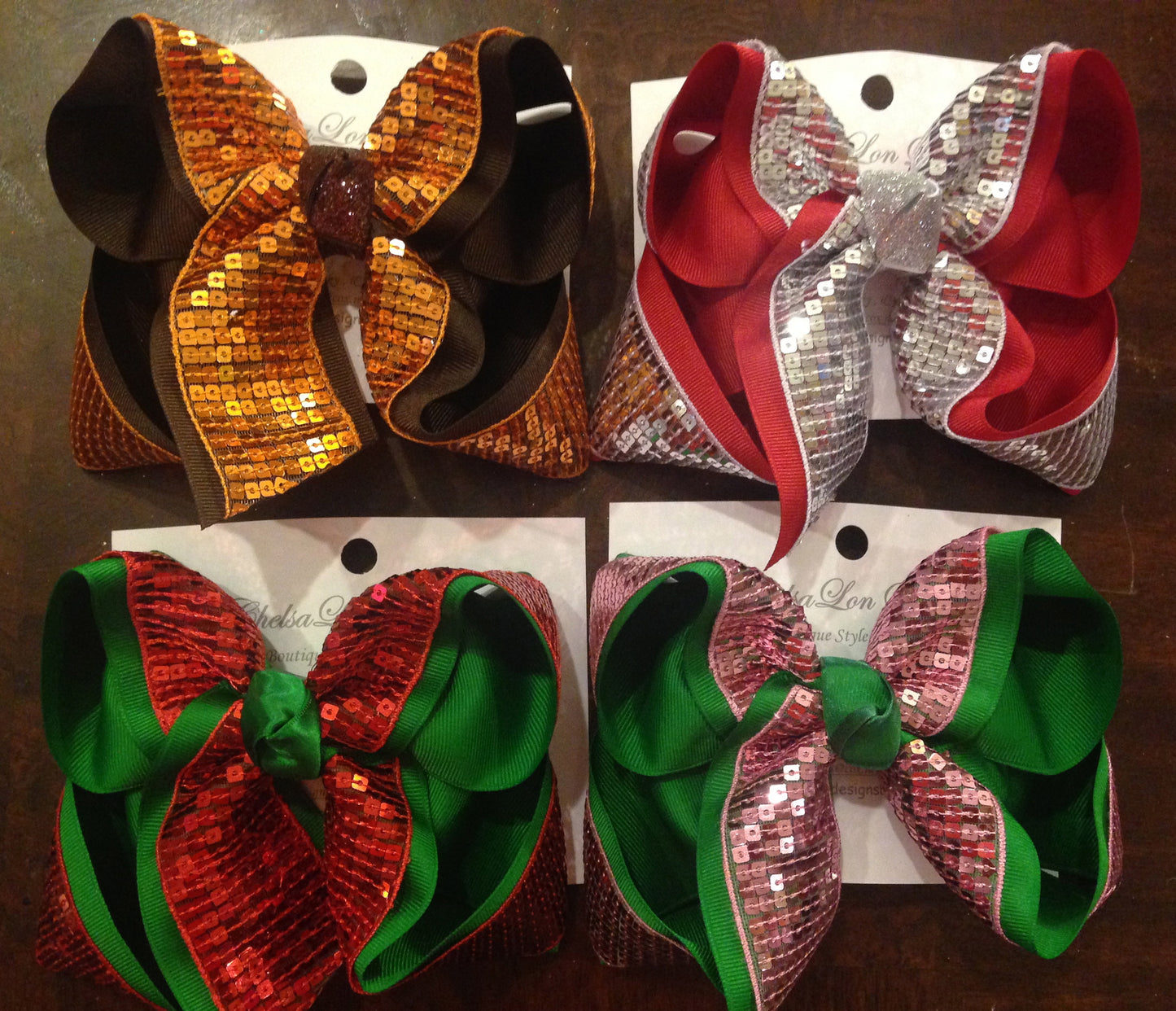 SEQUIN BLING HAIRBOWS