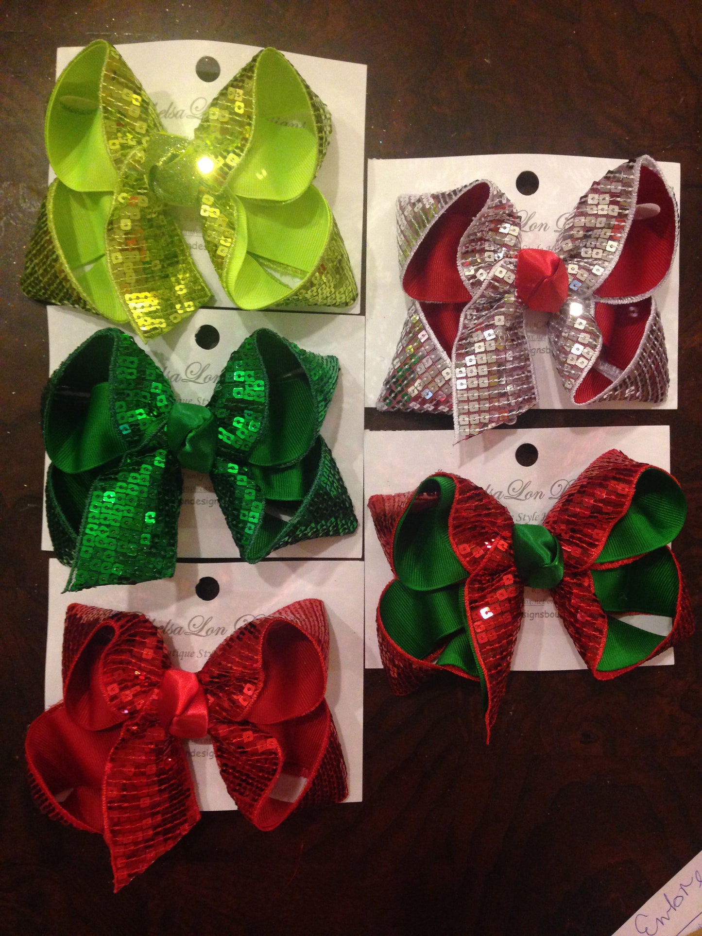 SEQUIN BLING HAIRBOWS