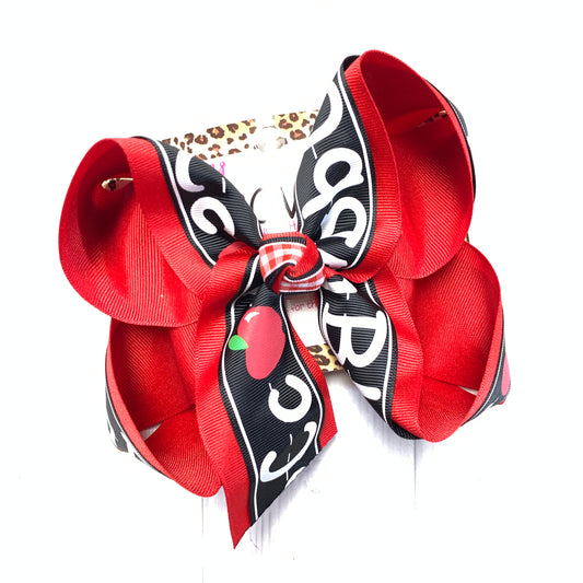 School Fun bows ~ ABC School kids Back 2 School Fun Print ~  ~ ibowz fun & funky hairbows