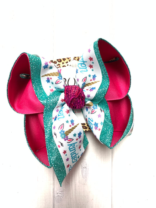 School Grade Unicorn Fun bows ~ Back to school hairbows ~ ibowz fun & funky hairbows