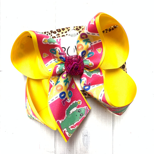 School Fun bows ~ Back 2 School Fun Print ~  ~ ibowz fun & funky hairbows