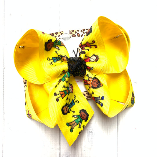 School Fun bows ~ School kids Back 2 School Fun Print ~  ~ ibowz fun & funky hairbows