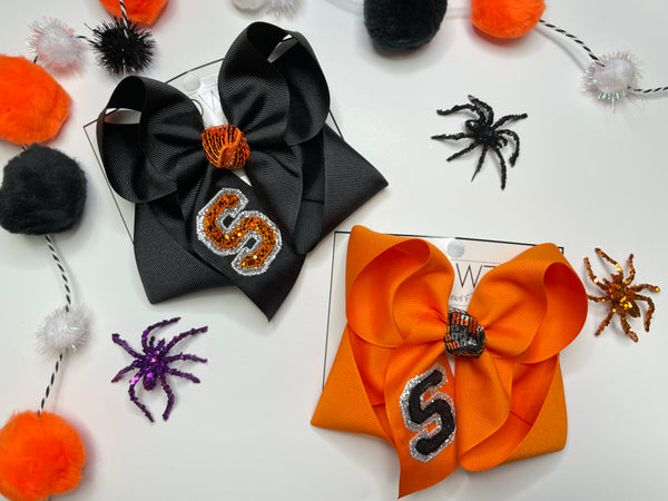 Halloween Dupe Patch Hairbows ~ Spooky Vibes Halloween Fun bows