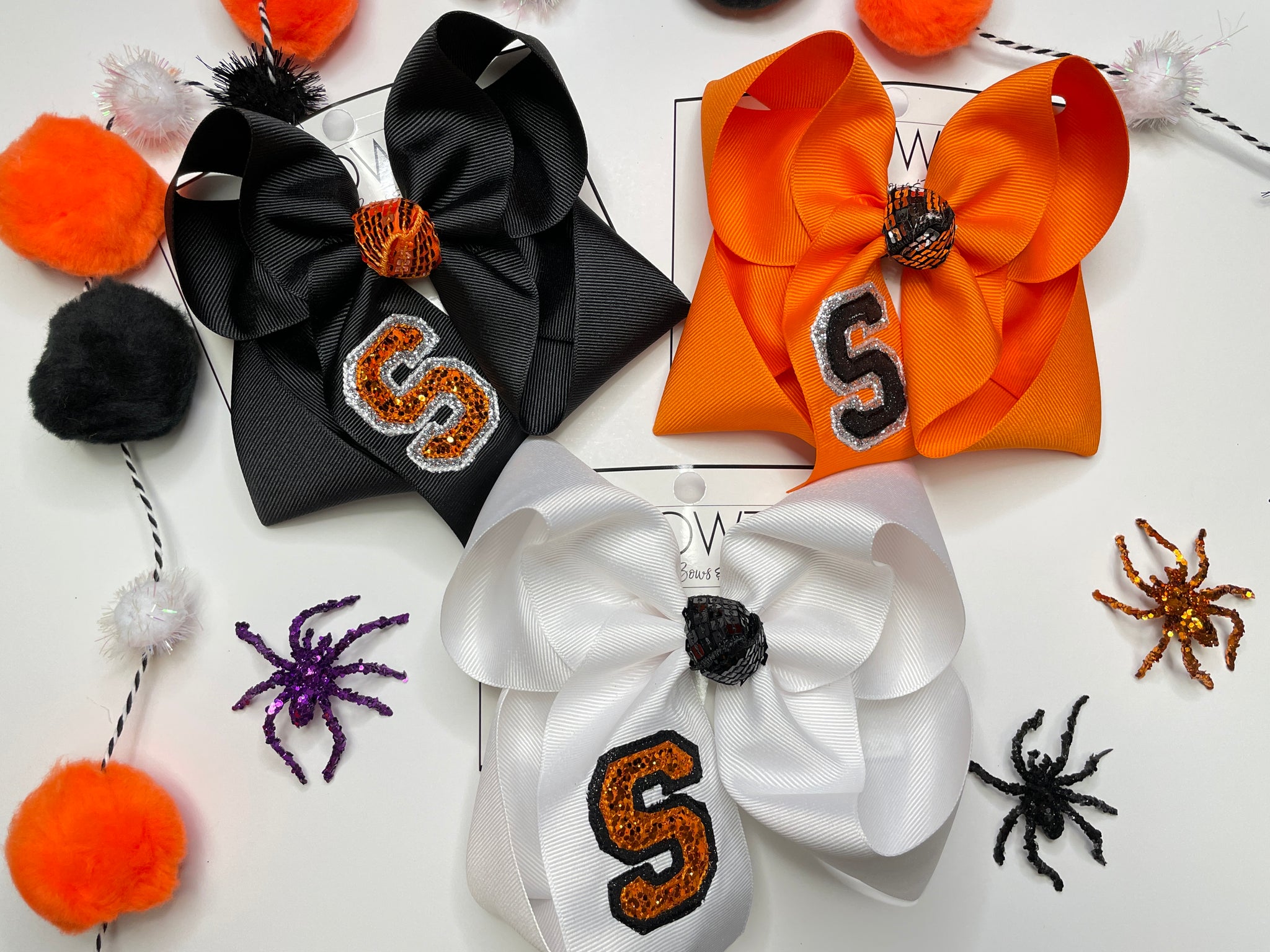 Halloween Dupe Patch Hairbows ~ Spooky Vibes Halloween Fun bows