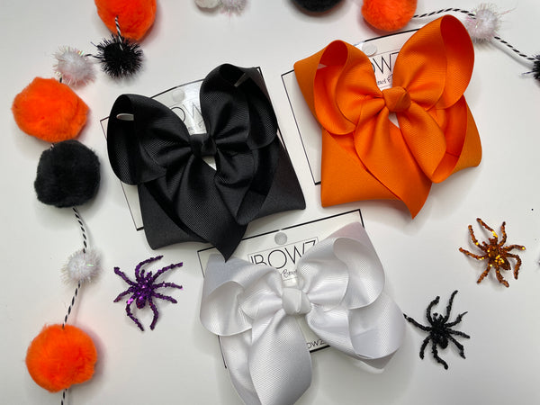 Halloween Solid Bundle ~ Perfect Match for all your Halloween outfits ~ iBOWZ Fun & Funky Hairbows