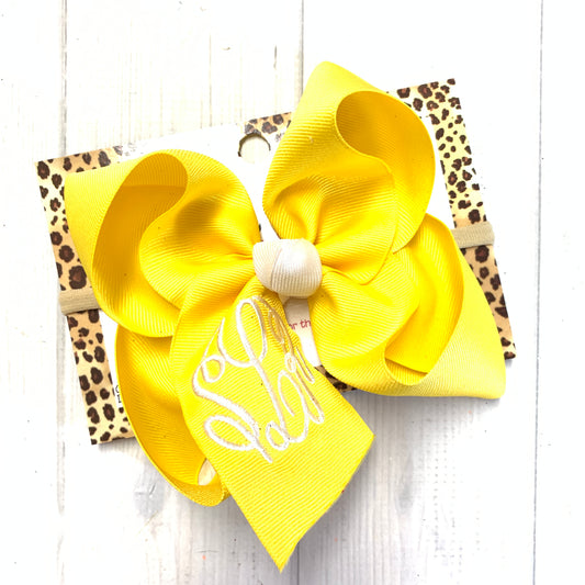 Spring & Easter Color Pastel Monogram Triple Initial Monogram Hairbows ~ Choose your bow color or bundle them all ~ ibowz fun & funky hair bows