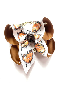 TOUCHDOWN SEASON Football Fun bow  { Bow Only }  One of a Kind Fun iBOWZ ~ preorder for a Limited Time Only