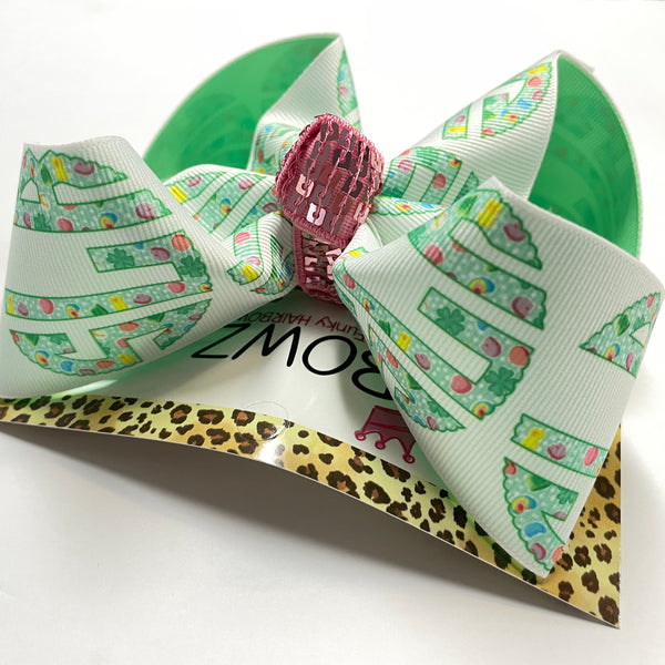 Bow Only Lucky Charms Monogram Initial Fun bow ~  Perfect for St Patricks day ~iBOWZ