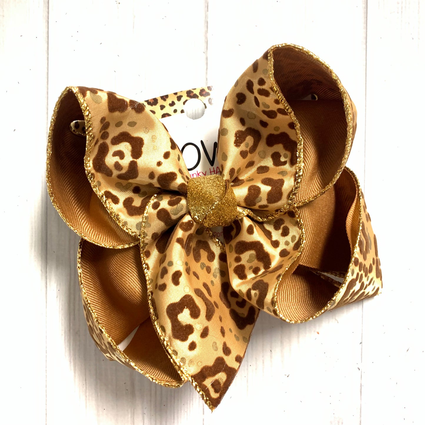 Velvet Leopard Fun Hairbows by  iBOWZ