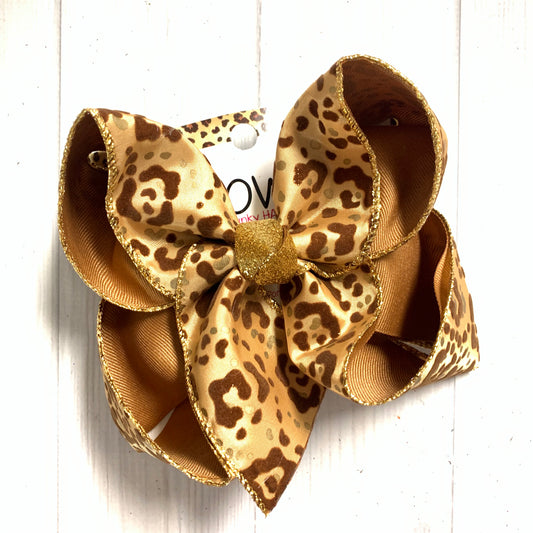 Velvet Leopard Fun Hairbows by  iBOWZ