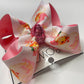 Pink Santa Merry Christmas ~ OOAK Pink Santa Christmas Hairbow & Matching Tee