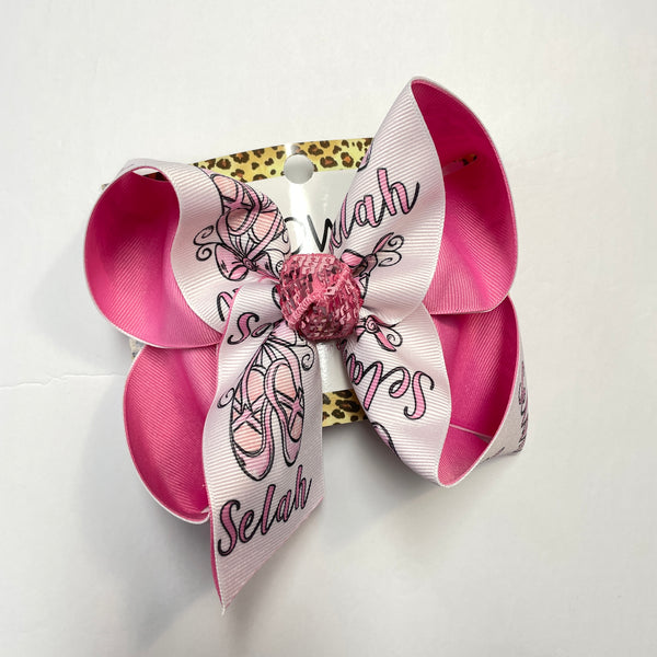 {BOW ONLY} Ballet Personalized Name Bow ~ Exclusive iBOWZ design~ Perfect for ballet class ~ Ballet Dance
